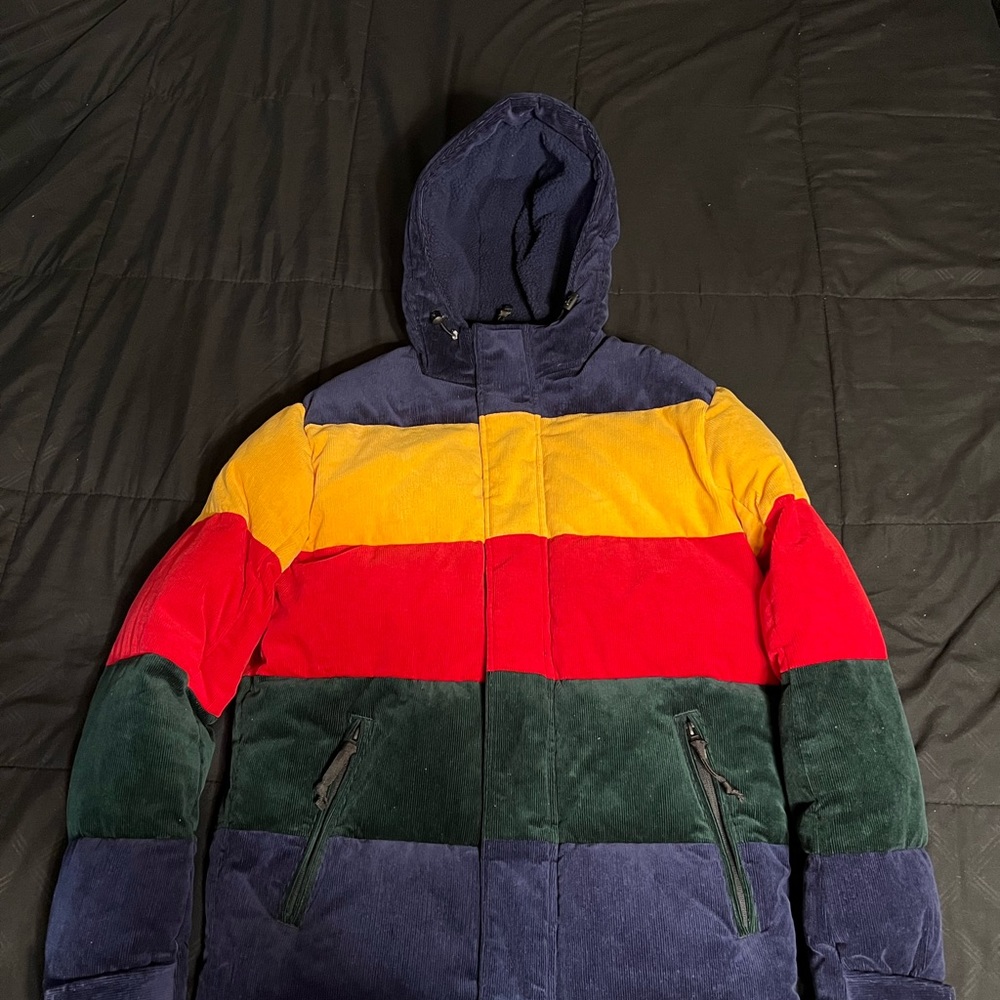 AE Corduroy Puffer Jacket (ColorBlock)